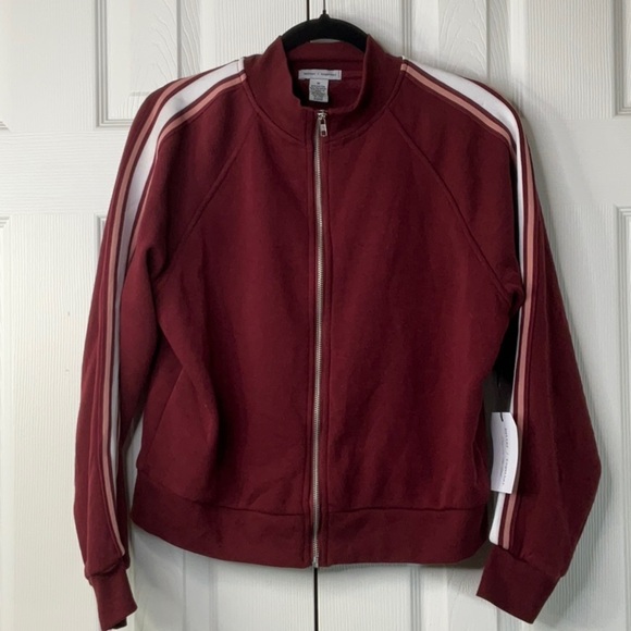 Better Together Womens Burgundy Track Jacket Size M - Picture 2 of 9